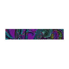 Purple Teal Abstract Jungle Print Pattern Flano Scarf (mini) by SpinnyChairDesigns