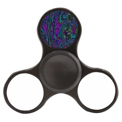 Purple Teal Abstract Jungle Print Pattern Finger Spinner by SpinnyChairDesigns