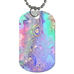 Pastel Marble Paint Swirl Pattern Dog Tag (one Side) by SpinnyChairDesigns