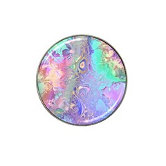 Pastel Marble Paint Swirl Pattern Hat Clip Ball Marker by SpinnyChairDesigns