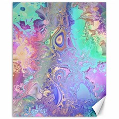 Pastel Marble Paint Swirl Pattern Canvas 16  X 20  by SpinnyChairDesigns