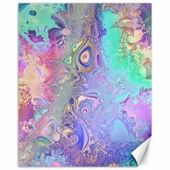 Pastel Marble Paint Swirl Pattern Canvas 11  X 14  by SpinnyChairDesigns