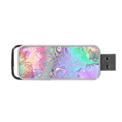 Pastel Marble Paint Swirl Pattern Portable Usb Flash (two Sides) by SpinnyChairDesigns