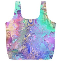 Pastel Marble Paint Swirl Pattern Full Print Recycle Bag (xl) by SpinnyChairDesigns