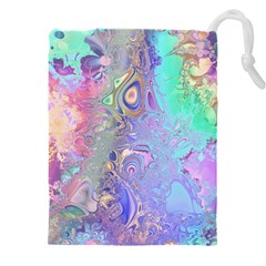 Pastel Marble Paint Swirl Pattern Drawstring Pouch (4xl) by SpinnyChairDesigns