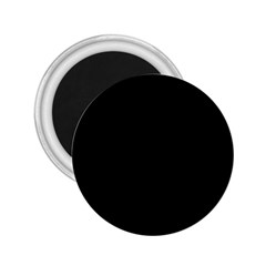 Plain Black Solid Color 2 25  Magnets by FlagGallery