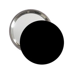 Plain Black Solid Color 2 25  Handbag Mirrors by FlagGallery