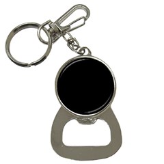 Plain Black Solid Color Bottle Opener Key Chain by FlagGallery