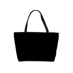 Plain Black Solid Color Classic Shoulder Handbag by FlagGallery