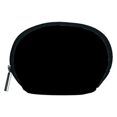 Plain Black Solid Color Accessory Pouch (medium) by FlagGallery