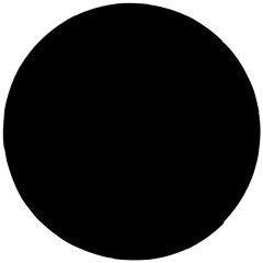 Plain Black Solid Color Wooden Puzzle Round by FlagGallery