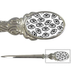 Black And White Cartoon Eyeballs Letter Opener by SpinnyChairDesigns