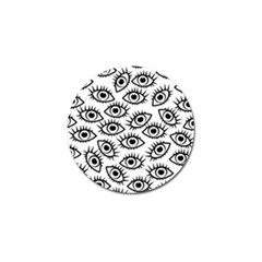 Black And White Cartoon Eyeballs Golf Ball Marker (10 Pack) by SpinnyChairDesigns