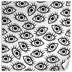 Black And White Cartoon Eyeballs Canvas 20  X 20  by SpinnyChairDesigns