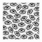 Black and White Cartoon Eyeballs Medium Glasses Cloth Front