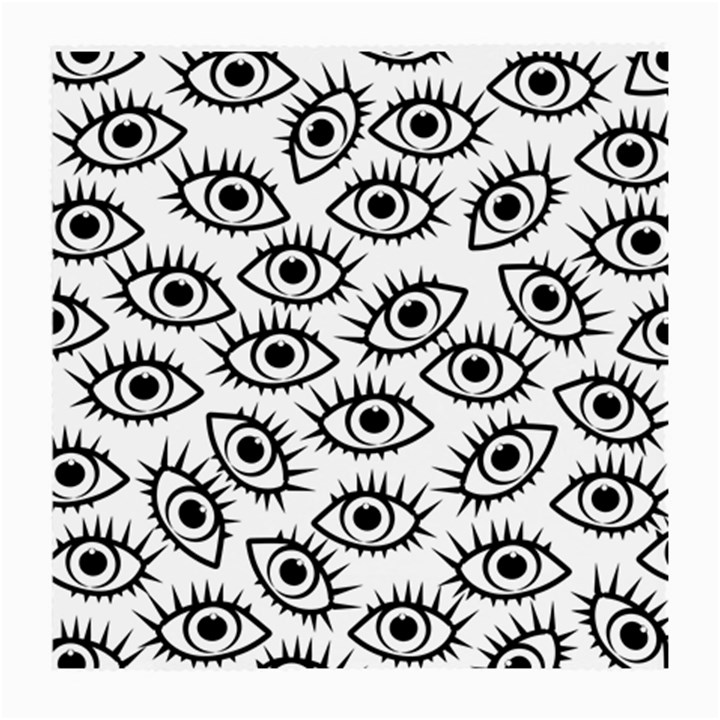 Black and White Cartoon Eyeballs Medium Glasses Cloth