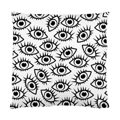 Black And White Cartoon Eyeballs Standard Cushion Case (one Side) by SpinnyChairDesigns