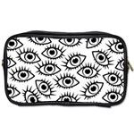 Black and White Cartoon Eyeballs Toiletries Bag (One Side) Front