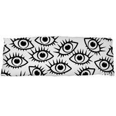 Black And White Cartoon Eyeballs Body Pillow Case (dakimakura) by SpinnyChairDesigns