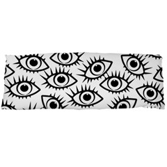 Black And White Cartoon Eyeballs Body Pillow Case Dakimakura (two Sides) by SpinnyChairDesigns