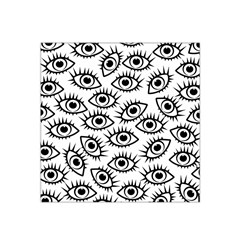 Black And White Cartoon Eyeballs Satin Bandana Scarf by SpinnyChairDesigns