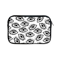 Black And White Cartoon Eyeballs Apple Macbook Pro 13  Zipper Case by SpinnyChairDesigns