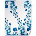 Abstract Blue Flowers on White Canvas 36  x 48  35.26 x46.15  Canvas - 1