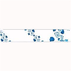 Abstract Blue Flowers On White Small Bar Mats by SpinnyChairDesigns