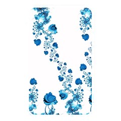 Abstract Blue Flowers On White Memory Card Reader (rectangular) by SpinnyChairDesigns