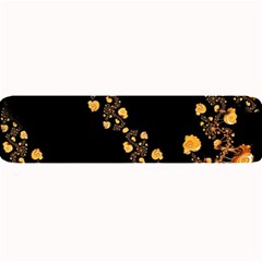 Abstract Gold Yellow Roses On Black Large Bar Mats by SpinnyChairDesigns