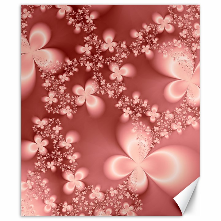 Tea Rose Colored Floral Pattern Canvas 20  x 24 