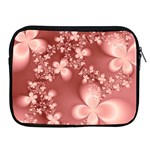 Tea Rose Colored Floral Pattern Apple iPad 2/3/4 Zipper Cases Front