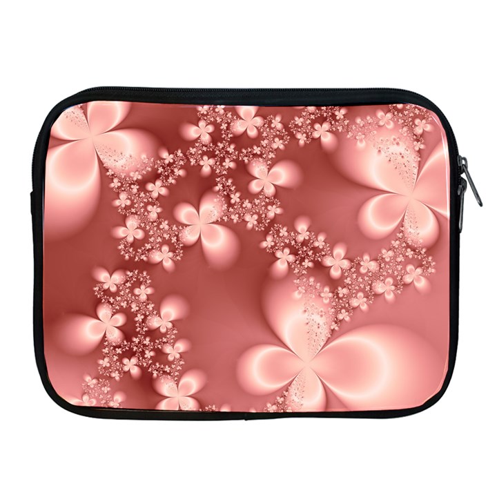 Tea Rose Colored Floral Pattern Apple iPad 2/3/4 Zipper Cases