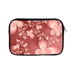 Tea Rose Colored Floral Pattern Apple iPad Mini Zipper Cases Front