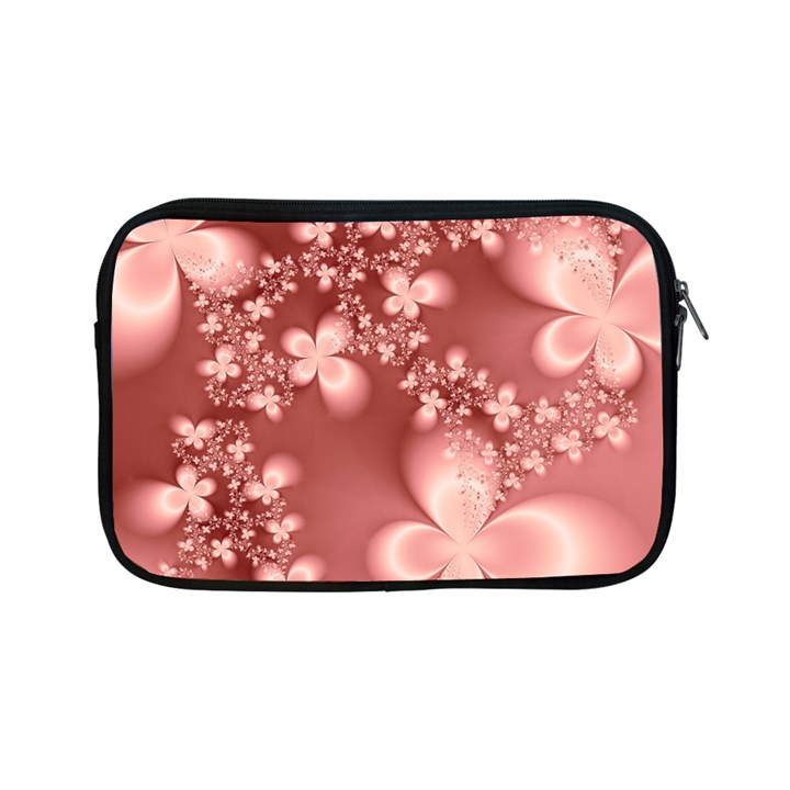 Tea Rose Colored Floral Pattern Apple iPad Mini Zipper Cases