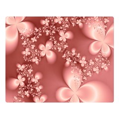 Tea Rose Colored Floral Pattern Double Sided Flano Blanket (large)  by SpinnyChairDesigns