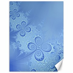 Light Blue Intricate Swirls Pattern Canvas 12  X 16  by SpinnyChairDesigns