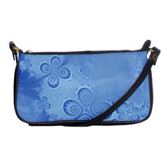 Light Blue Intricate Swirls Pattern Shoulder Clutch Bag by SpinnyChairDesigns