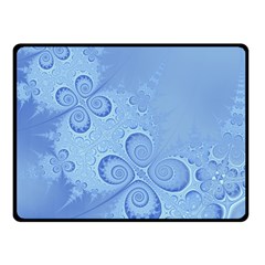 Light Blue Intricate Swirls Pattern Fleece Blanket (small) by SpinnyChairDesigns