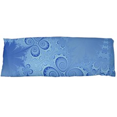 Light Blue Intricate Swirls Pattern Body Pillow Case (dakimakura) by SpinnyChairDesigns