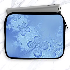 Light Blue Intricate Swirls Pattern Apple Ipad 2/3/4 Zipper Cases by SpinnyChairDesigns