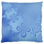 Light Blue Intricate Swirls Pattern Standard Flano Cushion Case (One Side) Front