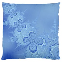 Light Blue Intricate Swirls Pattern Standard Flano Cushion Case (two Sides) by SpinnyChairDesigns