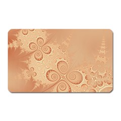 Coral Peach Intricate Swirls Pattern Magnet (rectangular) by SpinnyChairDesigns