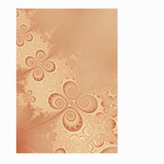 Coral Peach Intricate Swirls Pattern Large Garden Flag (two Sides) by SpinnyChairDesigns