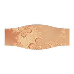 Coral Peach Intricate Swirls Pattern Stretchable Headband by SpinnyChairDesigns