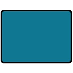 Mosaic Blue Pantone Solid Color Fleece Blanket (large)  by FlagGallery