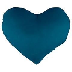 Mosaic Blue Pantone Solid Color Large 19  Premium Flano Heart Shape Cushions by FlagGallery