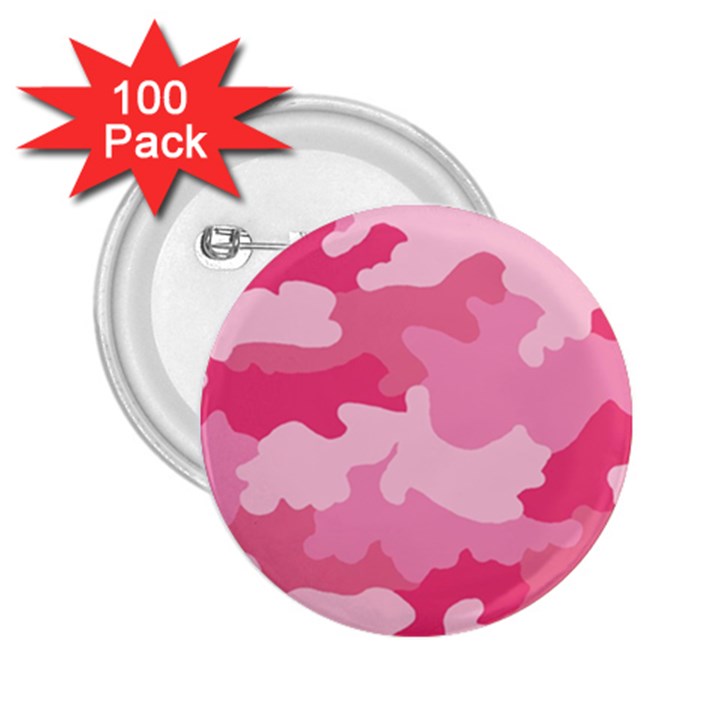 Camo Pink 2.25  Buttons (100 pack) 