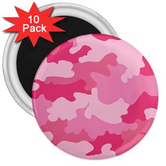 Camo Pink 3  Magnets (10 Pack)  by MooMoosMumma